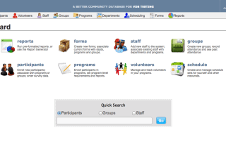 Screen grab from Open Source Program Evaluation Software for Nonprofit data management